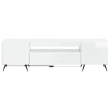 LED TV Cabinet High Gloss White Engineered Wood 897569