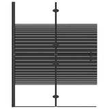 Folding Shower Enclosure ESG 100x140 cm Black 150741