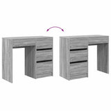 Desk with Drawer Grey Sonoma 90 x 37.5 x 75 cm Engineered Wood 869495