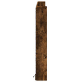 Headboard Cabinet with LED Smoked Oak 180 x 16.5 x 103.5 cm 8006572