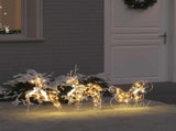 LED Reindeers 3 pcs 60 LEDs Warm White 44 x 18 x 65.5 cm PET 42019145