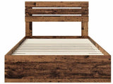 Bed Frame with Drawer with Headboard Manual Engineered Wood 3411697