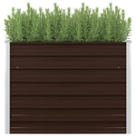 ZNTS Garden Raised Bed Brown 100x40x77 cm Galvanised Steel 45719