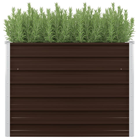 ZNTS Garden Raised Bed Brown 100x40x77 cm Galvanised Steel 45719