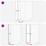 Walk-In Shower Wall Folding Gold 70 x 6.5 x 190 cm 42017969