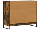 Book Cabinet Smoke Oak 80 x 30 x 86.5 cm Engineered Wood 886410