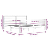 Bed Frame without Mattress White Solid Wood Pine 200x200 cm 3105027