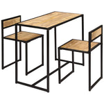 3 Piece Dining Set Solid Mango Wood 247583