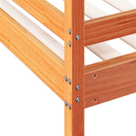 ZNTS Bunk Bed without Mattress 90x200/140x200 cm Wax Brown Solid Wood 3207176