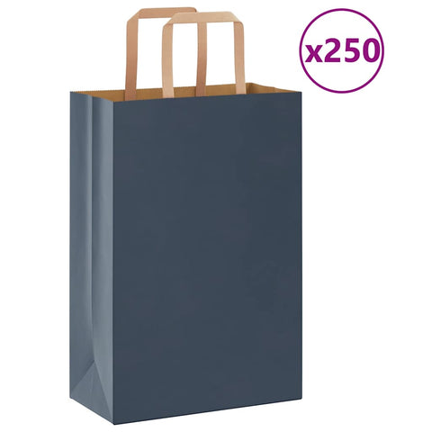 ZNTS Paper Bags 250 pcs with Handles Blue 21x11x31 cm 4101924
