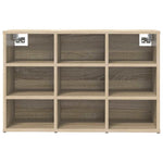 Shoe Cabinet Sonoma oak 77.5 x 30 x 51 cm Engineered wood 808678