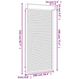 Roller Shutter White 100 x 210 cm Aluminium and Polyurethane 42047056