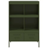 Highboard Olive Green 68x39x101.5 cm Steel 843106