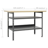 Workbench with Three Wall Panels and One Cabinet 3053436