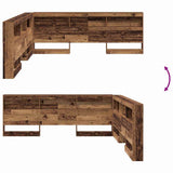 Storage Headboard with Shelf Old Wood 180 cm Engineered Wood 3335515