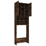 Washing Machine Cabinet Smoked Oak 64x25.5x190 cm 815957