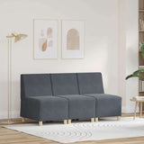 Modular Sofa Unit Armless 3 pcs Dark Grey 55 x 74 x 82 cm 3399804