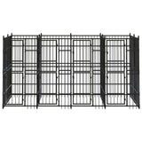 Outdoor Dog Kennel Steel 7.37 m 3097939