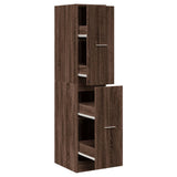 Apothecary Cabinet Brown Oak 30x41x144.5 cm Engineered Wood 855175