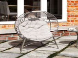Egg Chair with Cushion & Side Pocket - Light Grey T3398P328044
