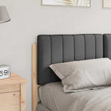 Upholstered Headboard with Headboard Brown and Dark Grey 135 cm 880184
