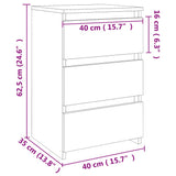 Bed Cabinet Sonoma Oak 40x35x62.5 cm Engineered Wood 806217