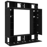 TV Cabinet 8 pcs Black 80 x 30 x 30 cm Engineered wood 3393388