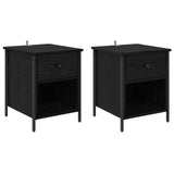 Bedside Cabinet 2 pcs Black Oak 40 x 42 x 50 cm Engineered Wood 881851
