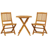 3 Piece Folding Bistro Set Solid Wood Acacia 3295253