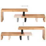 ZNTS 2 Piece Coffee Table Set Solid Acacia Wood 320394