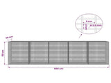 Gabion with 3.5 mm Wire and 5x2.5 cm Mesh 500x30x150 cm 3461788