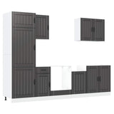 7 Piece Kitchen Cabinet Set Lucca Black Engineered Wood 3314772