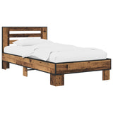 Bed Frame with Headboard Old Wood 80 x 200 cm Engineered Wood 8009103