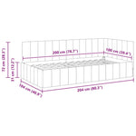 Corner Bed Frame with Headboard Dark grey 100 x 200 cm Velvet 42016318