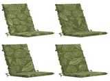 High Back Chair Cushion GEMERT 4 pcs 100% Polyester Leaf Design 946102