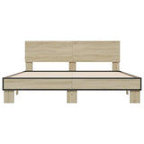 Bed Frame without Mattress Sonoma Oak 150x200 cm King Size 3280188
