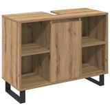 Bathroom Furniture Set with Storage 3 pcs Brown Engineered wood 3378511