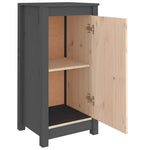 Sideboards 2 pcs Grey 39x35x80 cm Solid Wood Pine 813729