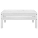 ZNTS 3 Piece Garden Lounge Set White Solid Pinewood 3082613