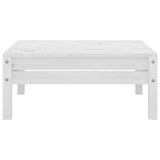 ZNTS 3 Piece Garden Lounge Set White Solid Pinewood 3082613