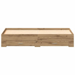 Bed Frame with Drawers Artisan oak 180 x 200 cm Engineered wood 3333961