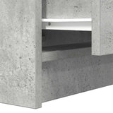 Bedside Cabinet with 2 Drawers Concrete Grey 38x34x80 cm 861361
