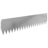 Lawn Edging 10 pcs 103 x 25 cm Steel Silver 8008500