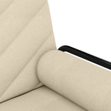 Sofa Bed with Armrests Cream Fabric 351934