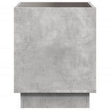 Bedside Table with Infinity LED Concrete Grey 50x50x50 cm 3284087