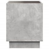 ZNTS Bedside Table with Infinity LED Concrete Grey 50x50x50 cm 3284087