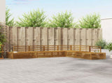 Outdoor Sofa Set 6 Piece Natural Solid Acacia Wood 3374099