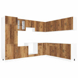 14 Piece Kitchen Cabinet Set Lucca Old Wood Engineered Wood 3314989