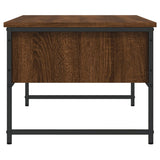 Coffee Table Brown Oak 101x49x39.5 cm Engineered Wood 837741