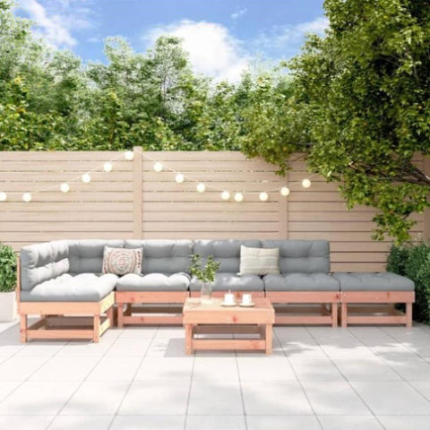 ZNTS 7 Piece Garden Lounge Set Solid Wood Douglas 3186513